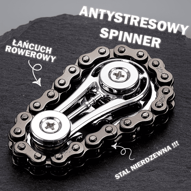 ORYGINALNY Spinner SPINGEAR Antrystresowy z Zębatką i Łańcuchem Rowerowym